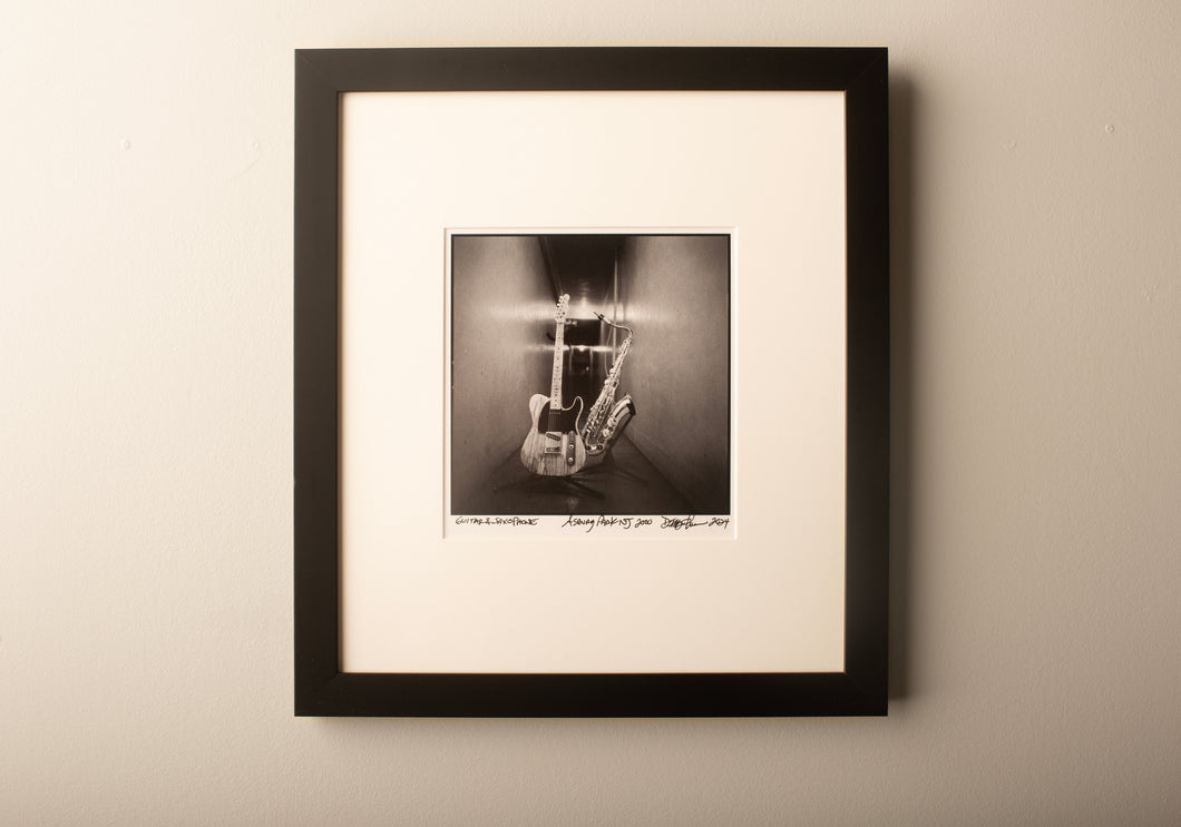 Bruce Springsteen's Guitar and Clarence Clemons' Saxophone (Asbury Park, 2000) Framed 8 x 10