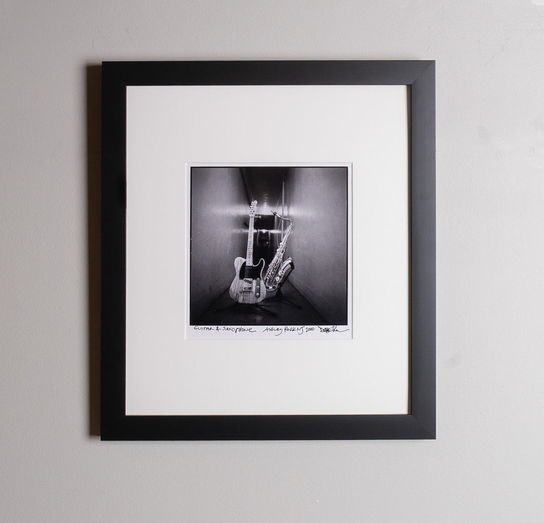 Bruce Springsteen's Guitar and Clarence Clemons' Saxophone (Asbury Park, 2000) Framed 8x10