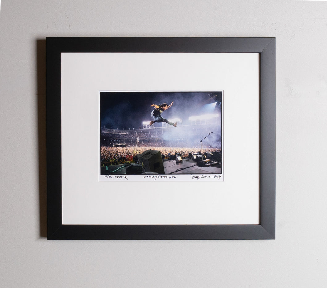 Eddie Vedder Jumping (Wrigley Field, 2016) Framed 8x10